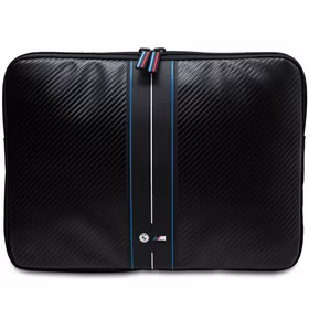 BMW Carbon & Blue Stripe dėklas 14" nešiojamam kompiuteriui - juodas