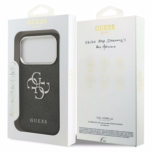 Guess 4G Big 4G Classic Logo dėklas telefonui iPhone 17 Pro Max - juodas