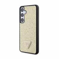 Guess Rhinestone Triangle dėklas telefonui Samsung Galaxy S24+ - auksinis