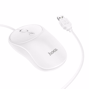 Wire mouse Hoco USB A 1600 dpi GM13 white