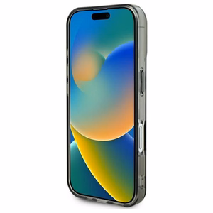 Guess IML Heart dėklas telefonui iPhone 16 Plus - juodas