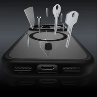 Benks magnetinis Mist dėklas su metalo rėmu 0068 iPhone 17 Air baltas (kamera valdymo mygtukas)