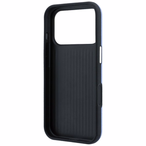 Guess Grained & Big Resin Logo dėklas iPhone 18 Pro Max / 17 Pro Max – mėlynas