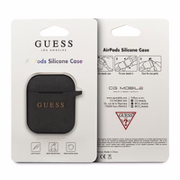 Guess silikoninis deklas AirPods 1/2 - juodas
