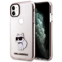Karl Lagerfeld KLHCN61HNCHTCP iPhone 11 / Xr 6.1" rožinis/rožinis kietas dėklas Ikonik Choupette