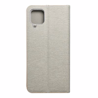 LUNA Book Gold dėklas telefonui SAMSUNG A12 / M12 sidabrinis