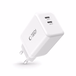 Tech-Protect NC45W-GAN 2-PORT PD45W įkroviklis - baltas