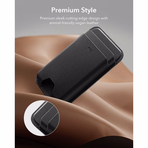 ESR Classic su RFID apsauga magnetinis „MagSafe“ kortelių dėklas telefonui – juodas