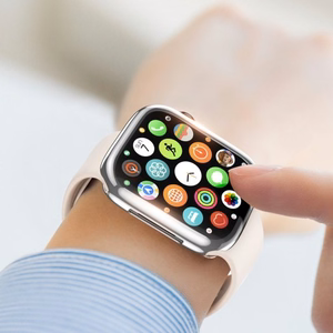 Dėklas Dux Duxis "Samo" skirtas Apple Watch 7 45mm sidabrinis (kartu su LCD apsauginiu stikliuku)