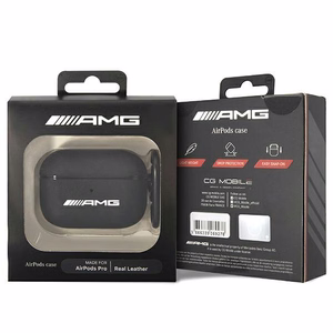 AMG odinis didelis logotipas dėklas AirPods Pro - juodas