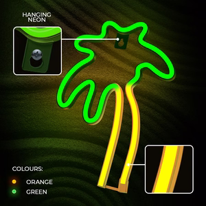 Neon LED Light PALM žalias oranžinis NNE04 Neolia
