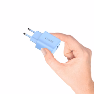 Tech-Protect NCA20 PD 20W QC3.0 USB-A / USB-C sieninis įkroviklis - mėlynas