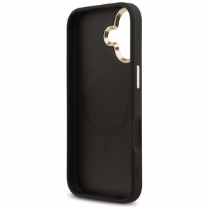 Guess 4G Triangle Logo MagSafe dėklas telefonui iPhone 17 - juodas ir auksinis