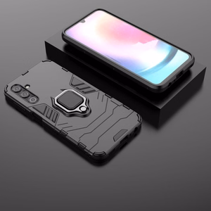 Dėklas telefonui Ring Armor Samsung Galaxy A24 4G su magnetiniu laikikliu ir žiedu - juodas