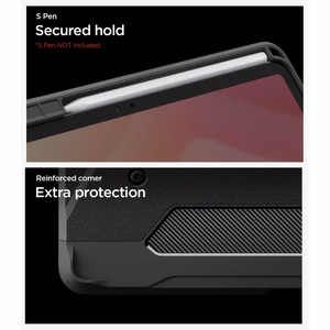 Spigen Tough Armor Pro  Samsung Galaxy Tab S12+ 12.6" dėklas, juodas