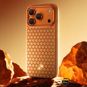 Benks Magnetic Armor Pro Armor Grid Kevlar чехол с металлической рамкой 600D (C.K.FL.AP.GD.F069) для Iphone 17 Pro, оранжевый