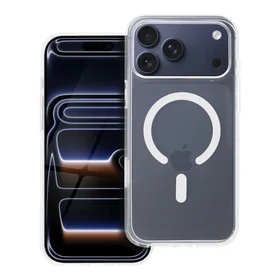 Skaidrus Elite MAG COVER dėklas su antiyellowing funkcija, kameros valdymo mygtukas ir MagSafe IPHONE 17 PRO MAX – skaidrus