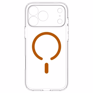 Spigen Ultra Hybrid MagSafe dėklas iPhone 18 Pro / 17 Pro, skaidrus oranžinis