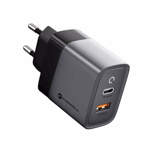 Įkroviklis Forcell F-Energy (1xUSB-C;1xUSB 4A 45W) juodas