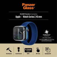 PanzerGlass pilno korpuso dėklas Apple Watch 7 / 8 45 mm - permatomas