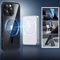 ESR Classic Hybrid Halolock Magnetinis dėklas telefonui + grūdintas stiklas iPhone 16 Pro Max - skaidrus su juodu rėmeliu