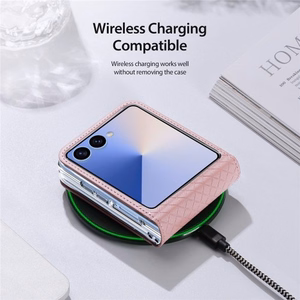 Dėklas Dux Ducis "Bril" Samsung F741 Z Flip6 rožinis