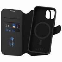 CARE by PanzerGlass Funkcija Tango 2in1 Piniginės tipo dėklas MagSafe iPhone 13 / 14 - juodas