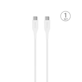 Puro Plain USB-C - USB-C 2A 1m kabelis - baltas