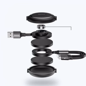 USB laidas Baseus 3in1 juodas 35cm / 120cm