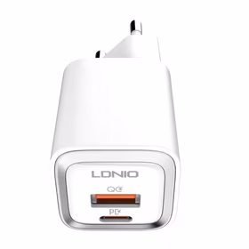 LDNIO A2318M sieninis įkroviklis USB, USB-C + USB-C - Lightning laidas