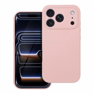 Dėklas silikoninis 2 mm iPhone 17 Pro smėlinos rožinės spalvos
