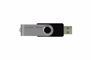 Goodram UTS2-1280K0R11 USB atmintukas 128 GB USB A tipo 2.0 Juoda, Sidabras
