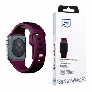 38/40/41/42 mm Mulberry (small) - 3mk Silicone Watch Strap for Apple