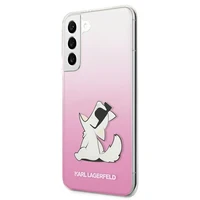 Karl Lagerfeld Choupette Eat dėklas telefonui Samsung Galaxy S22+ – rožinis