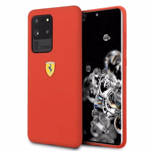 Ferrari Kietas dėklas FESSIHCS69RE S20 Ultra G988 raudonas/raudonas Silikoninis
