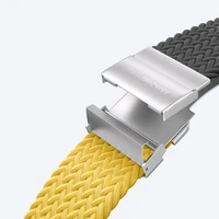 Rinkinys 2 AmazingThing Blend dirželis Apple Watch 45/46/49mm - Geltona-Juoda/Juoda