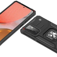 Wozinsky Ring Armor dėklas su stovu tvirtas atsparus dangtelis Samsung Galaxy A72 4G raudonas