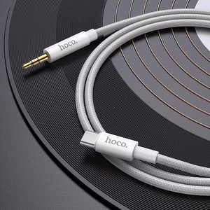 Audio adapteris Hoco (UPA19) iš USB-C į 3,5mm 1m sidabrinis
