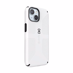 Speck Candyshell Grip MagSafe - iPhone 17e / 16e / 15 / 14 / 13 dėklas (baltas / juodas)