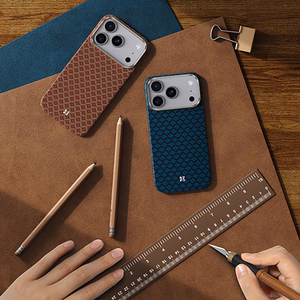 "Benks" magnetinis šarvas "Air Armor Grid Kevlar Case Metal Frame 600D (H070) for Iphone 17 Pro Max orange