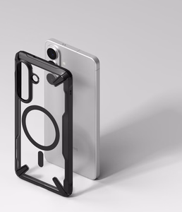 Ringke Fusion X Magnetic MagSafe Dėklas for Samsung Galaxy S26+ - Clear juodas