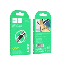 Adapteris USB-C į Lightning Hoco 3A 60W su skaitmenine indikacija UA32A sidabrinis