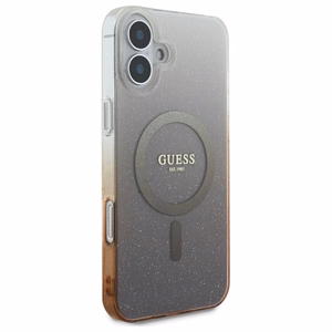 Guess IML blizgučių gradiento Magnetinis iPhone 16 dėklas – rudas