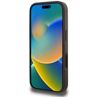 Guess 4G Circle Classic Logo Magnetinis dėklas telefonui iPhone 16 Pro Max - rudas