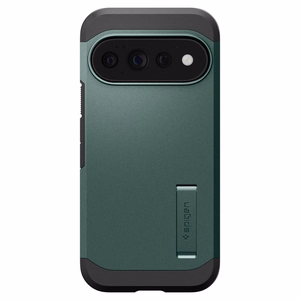Spigen Tough Armor Mag MagSafe dėklas, skirtas Google Pixel 11 Pro, tamsiai žalias