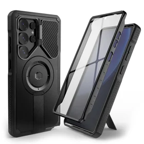 Tech-Protect Kevlar MagSafe+ dėklas telefonui Samsung Galaxy S25 Ultra - juoda