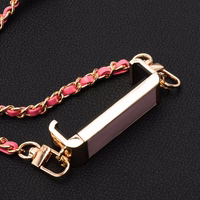 Grandinėlė / virvelė su laikikliu GLAMOUR, tinka visiems modeliams iki 80 mm pločio – rožinė