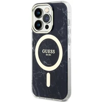 Guess GUHMP14XPCUMAK iPhone 14 Pro Max 6.7" juodas kietas dėklas Marble Magnetinis