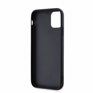 Karl Lagerfeld Diagonal Quilted Script dėklas telefonui iPhone 11 / Xr - juodas