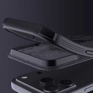 "Nillkin CamShield Pro MagSafe" suderinamas dėklas, skirtas "iPhone 17 Pro Max" - skaidrus, juodas